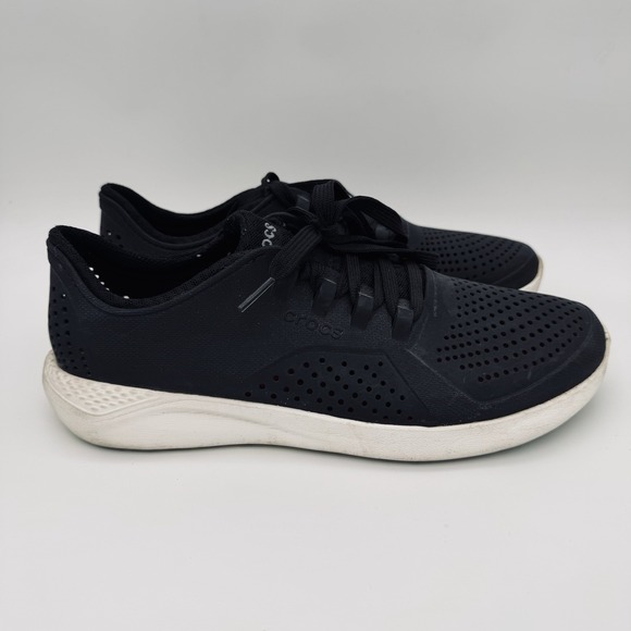 Crocs Literide 360 Pacer Sneaker Men's 9 US for Walking Comfort Black Waterproof - Picture 1 of 8